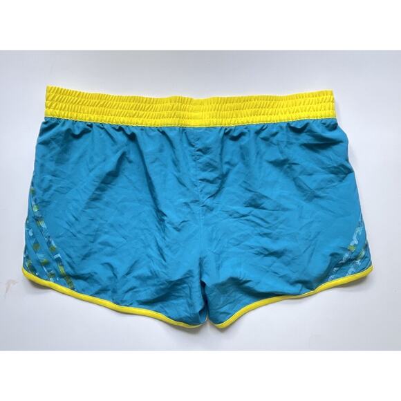 Adidas Womens Running Shorts Work Out Active Blue Yellow Size XL NWT - Picture 3 of 7